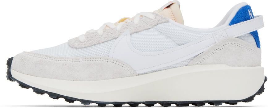 Nike White & Beige Waffle Debut Vintage Sneakers - Picture 5