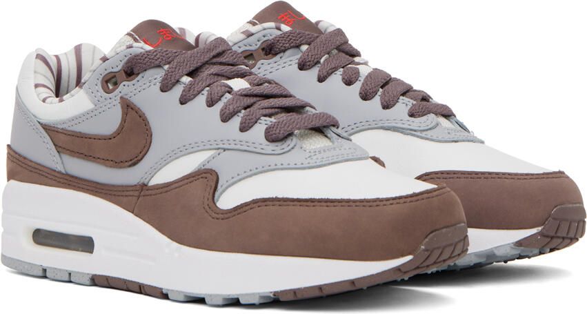 Nike White & Brown Air Max 1 Shima Sneakers - Picture 2