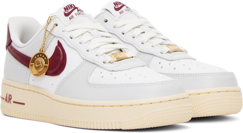 Nike White & Gray Air Force 1 '07 SE Sneakers - Picture 2