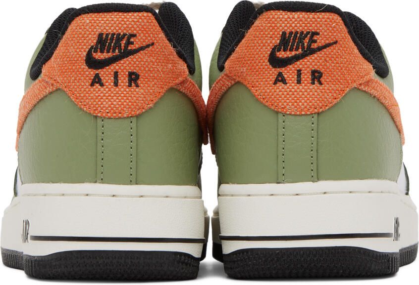 Nike White & Green Air Force 1 '07 Sneakers