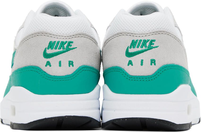 Nike White & Green Air Max 1 Sneakers