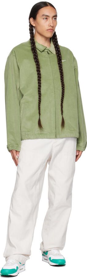 Nike White & Green Air Max 1 Sneakers - Picture 4