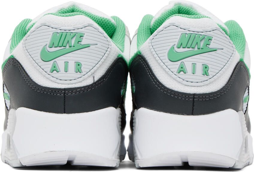 Nike White & Green Air Max 90 Sneakers