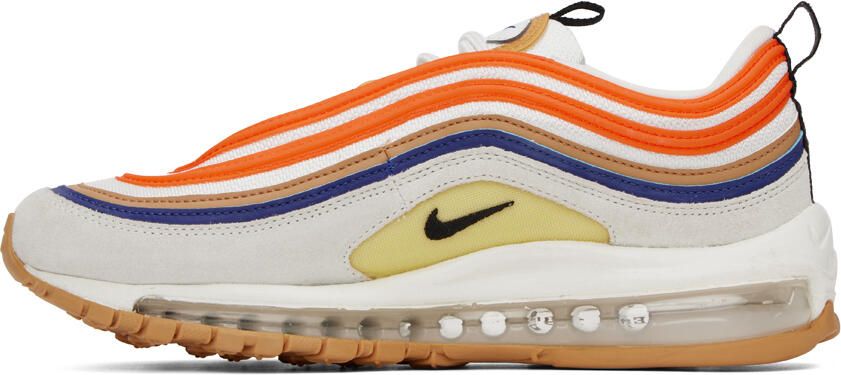 Nike White & Orange Air Max 97 SE Sneakers - Picture 3