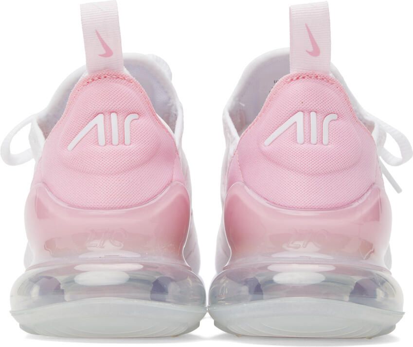 Nike White & Pink Air Max 270 Sneakers