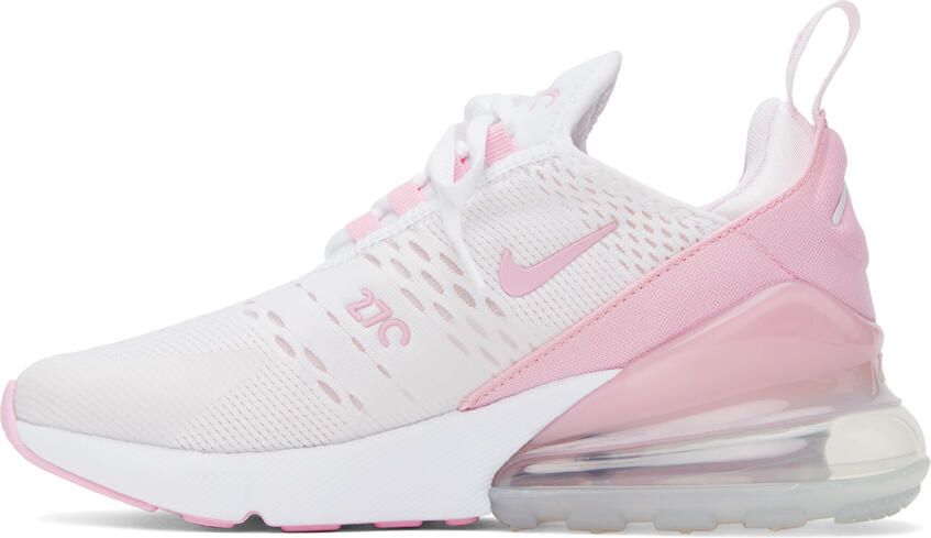 Nike White & Pink Air Max 270 Sneakers - Picture 3