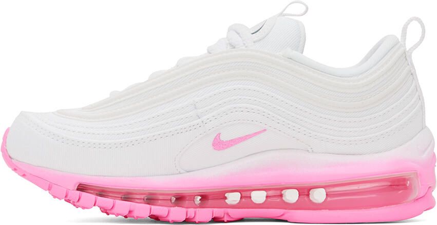 Nike White & Pink Air Max 97 SE Sneakers - Picture 3