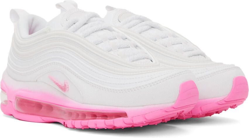 Nike White & Pink Air Max 97 SE Sneakers - Picture 2
