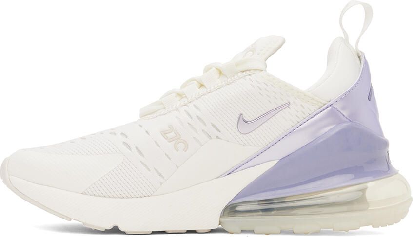 Nike White & Purple Air Max 270 Sneakers - Picture 3