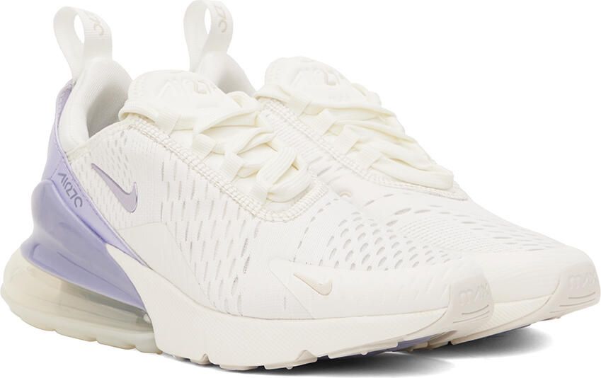 Nike White & Purple Air Max 270 Sneakers - Picture 2