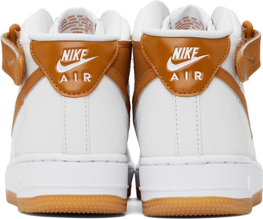 Nike White & Tan Air Force 1 '07 Sneakers