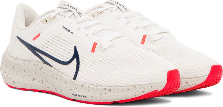 Nike White Zoom Pegasus 40 Sneakers - Picture 2