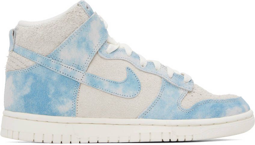 Nike Off-White & Blue Dunk High SE Sneakers - Picture 5