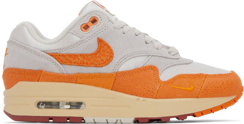 Nike Orange & Gray Air Max 1 Sneakers - Picture 5
