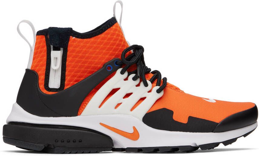 Nike Orange & White Air Presto Mid Utility Sneakers - Picture 5