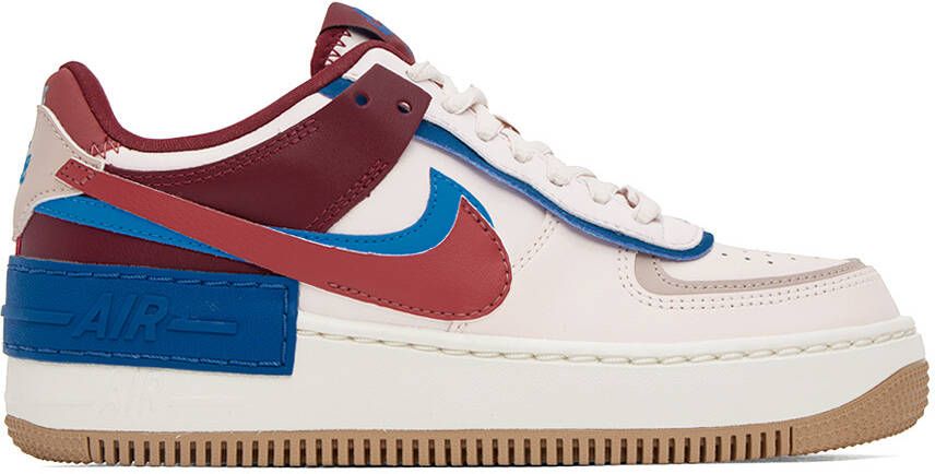 Nike Pink & Burgundry Air Force 1 Shadow Sneakers - Picture 5