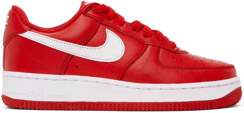 Nike Red Air Force 1 Low Retro Sneakers - Picture 7