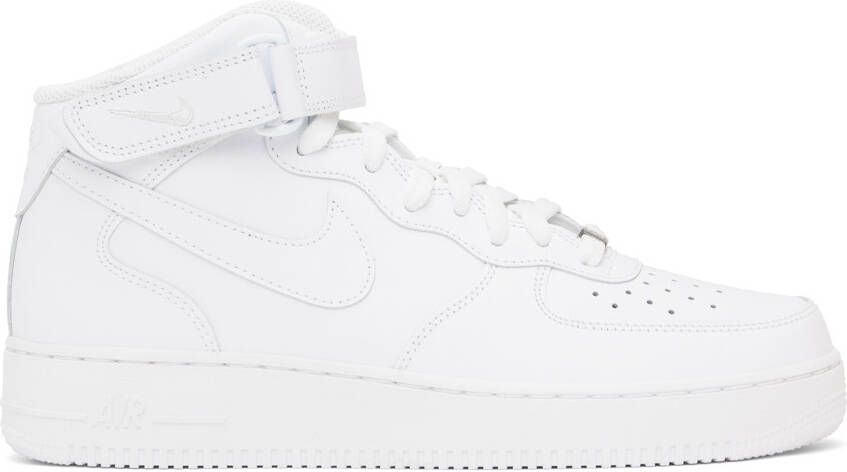 Nike White Air Force 1 '07 Mid Sneakers - Picture 3