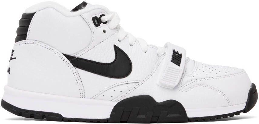 Nike White & Black Air Trainer 1 Sneakers - Picture 5