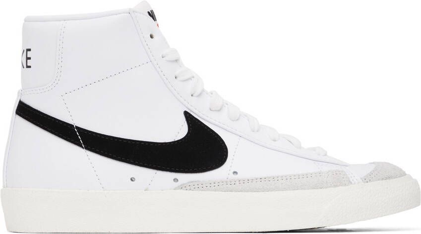 Nike White & Black Blazer Mid '77 Vintage Sneakers - Picture 5