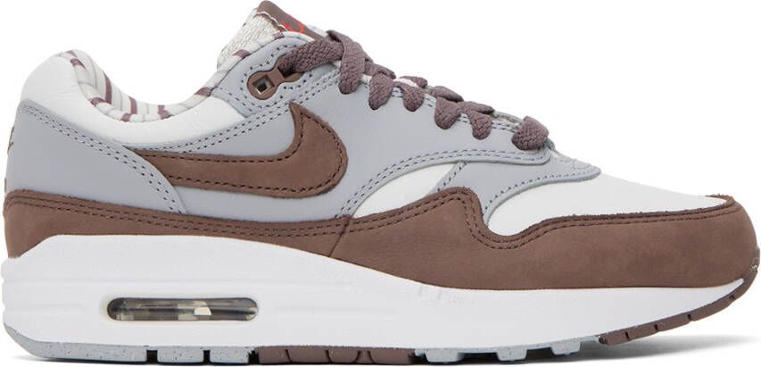 Nike White & Brown Air Max 1 Shima Sneakers - Picture 4