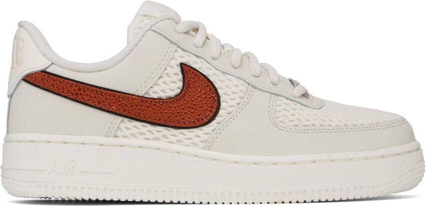 Nike White & Gray Air Force 1 '07 Basketball Sneakers
