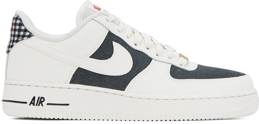 Nike White & Gray Air Force 1 '07 Sneakers - Picture 5