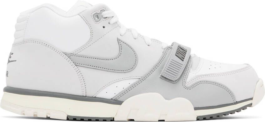 Nike White & Gray Air Trainer 1 Sneakers - Picture 4