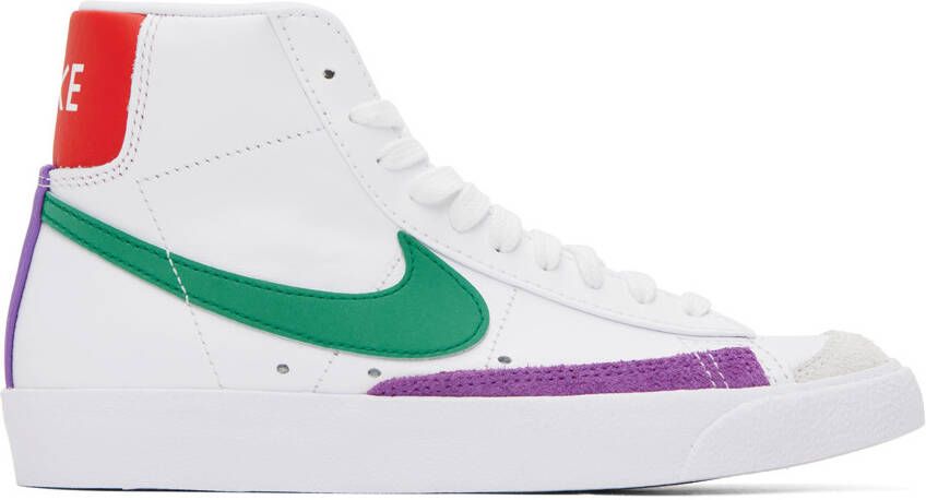 Nike White & Green Blazer Mid '77 Sneakers
