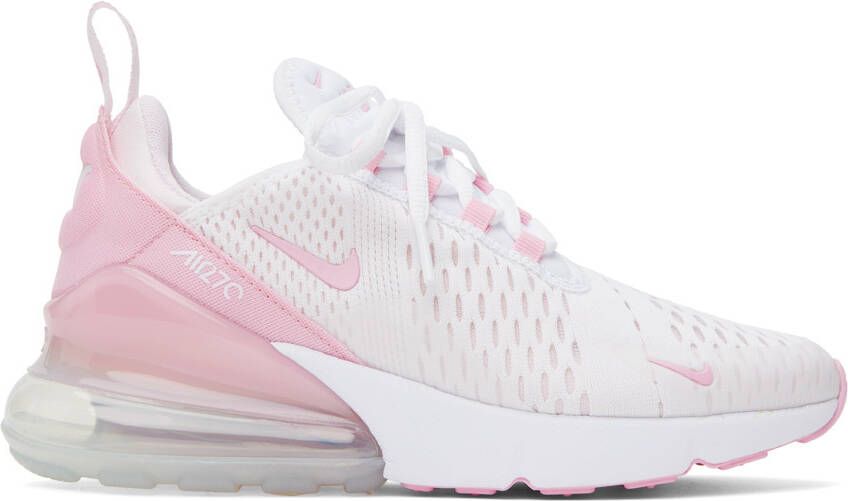 Nike White & Pink Air Max 270 Sneakers - Picture 5