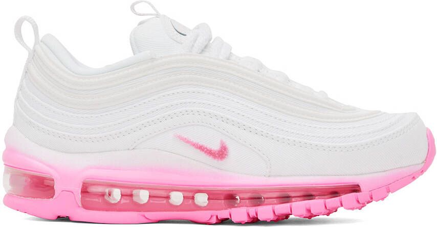 Nike White & Pink Air Max 97 SE Sneakers - Picture 5