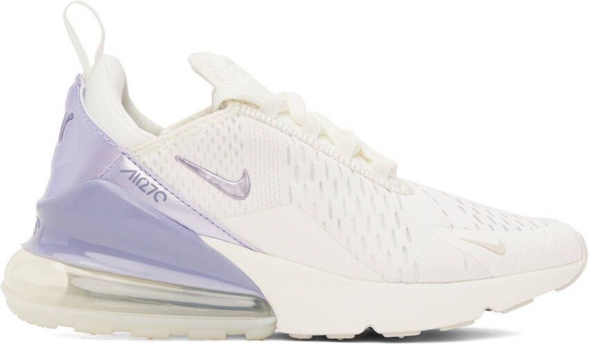 Nike White & Purple Air Max 270 Sneakers - Picture 5