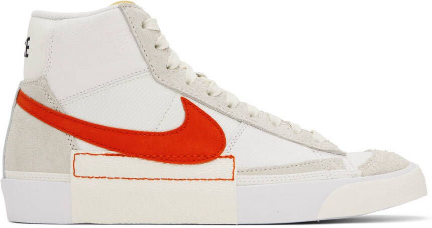 Nike White & Red Blazer Mid '77 Pro Club Sneakers - Picture 2