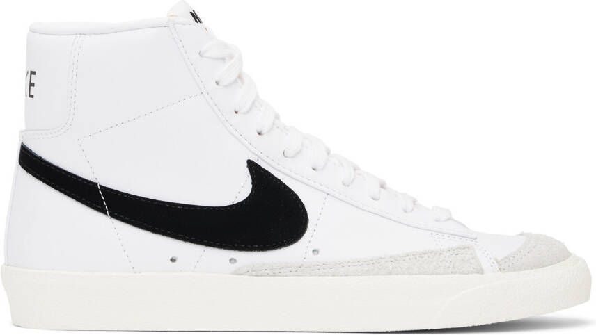 Nike White & Black Blazer Mid '77 Vintage Sneakers - Picture 4