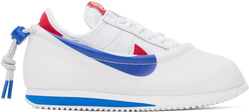 Nike White CLOT Edition Cortez Sneakers - Picture 5