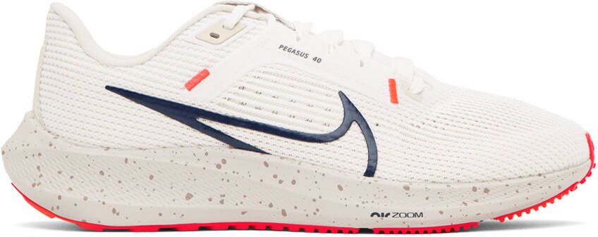 Nike White Zoom Pegasus 40 Sneakers - Picture 5