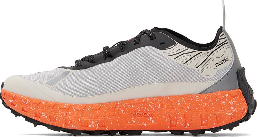 Norda Off-White & Orange 001 G+ Spike Sneakers - Picture 3