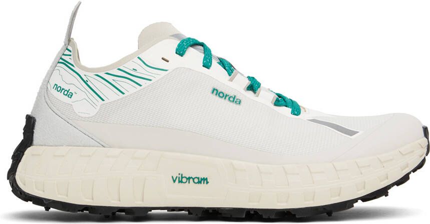 Norda Off-White & Green ' 001' Sneakers - Picture 5