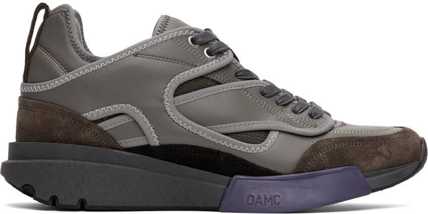OAMC Gray Aurora Runner Sneakers - Picture 5