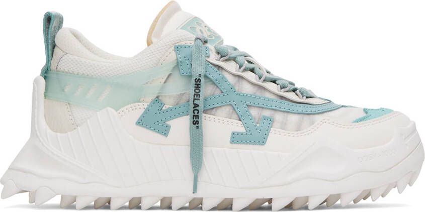 Off-White & Blue Odsy 1000 Sneakers - Picture 3