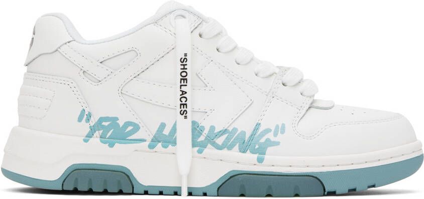 Off-White & Blue Out Of Office 'For Walking' Sneakers - Picture 5