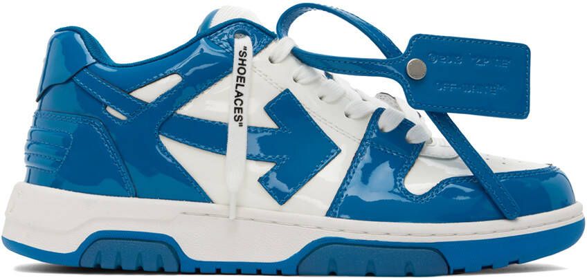 Off-White & Blue Out Of Office Sneakers - Picture 4