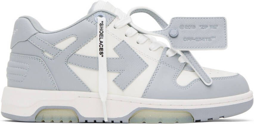 Off-White & Gray Out Of Office Sneakers - Picture 5