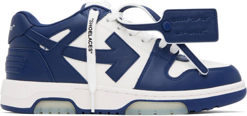 Off-White & Navy Out Of Office Sneakers - Picture 5