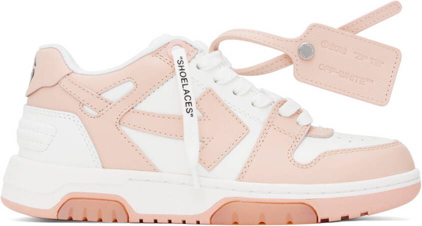 Off-White & Pink 'Out Of Office' Sneakers - Picture 5