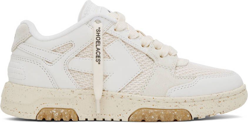 Off-White & White Out Of Office Slim Sneakers - Picture 5