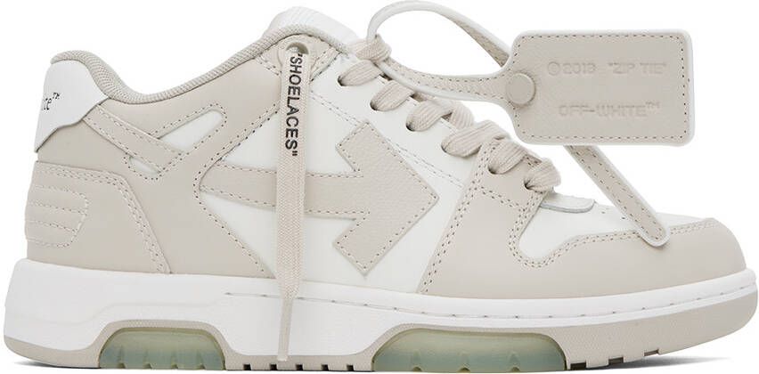 Off-White Beige Out Of Office Sneakers - Picture 5