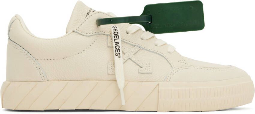 Off-White Beige Vulcanized Sneakers - Picture 4