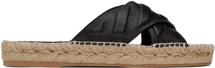 Off-White Black & Beige Diag Lea Sandals - Picture 5