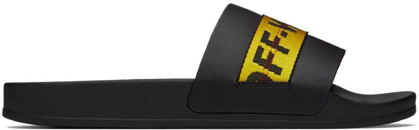 Off-White Black Industrial Pool Sldies - Picture 5